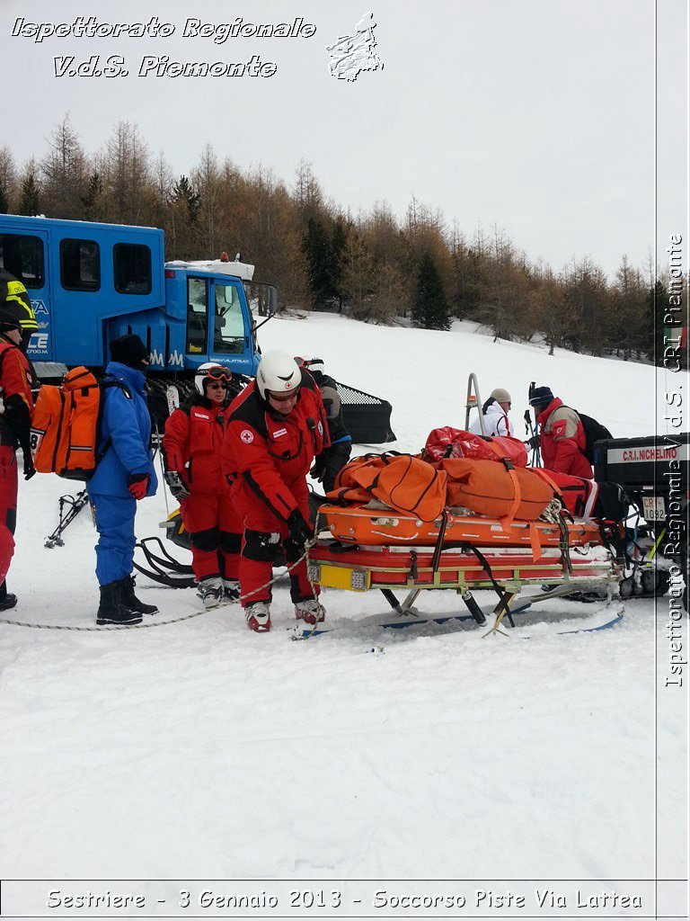 Sestriere - 3 Gennaio 2013 - Soccorso Piste Via Lattea - Croce Rossa Italiana - Ispettorato Regionale Volontari del Piemonte