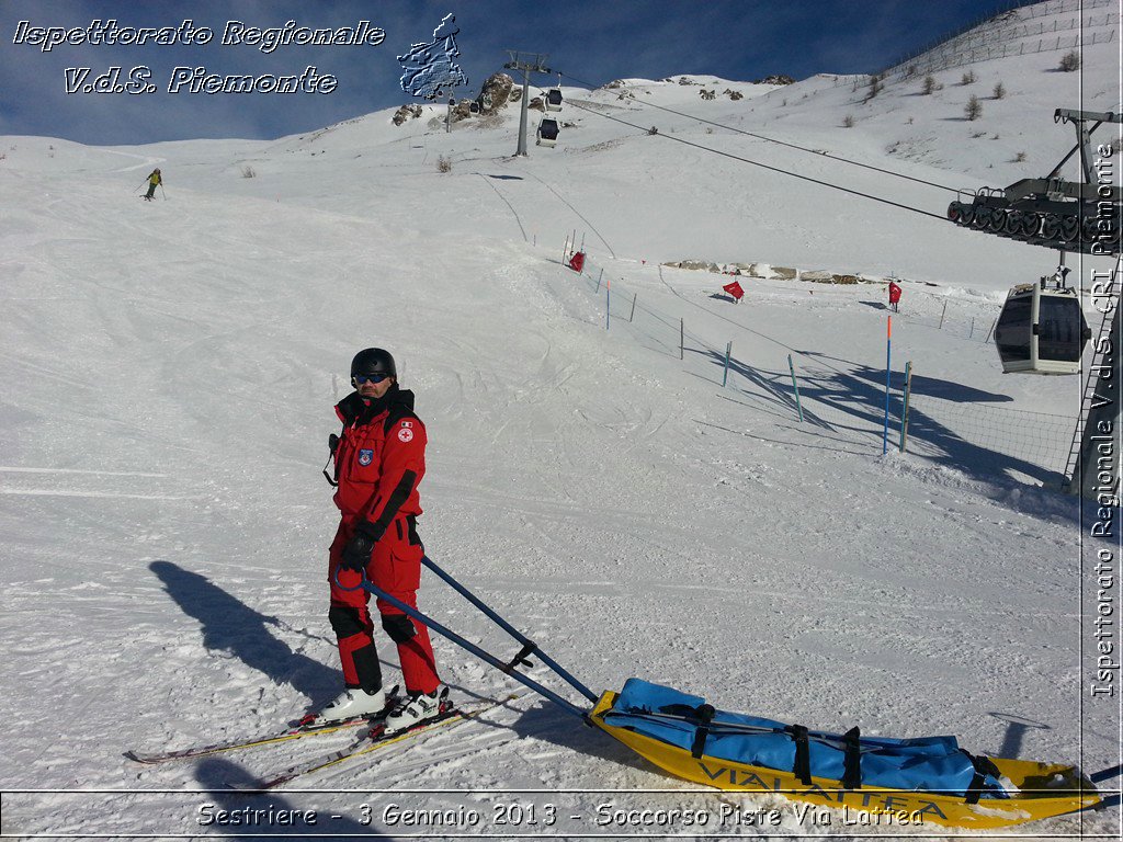 Sestriere - 3 Gennaio 2013 - Soccorso Piste Via Lattea - Croce Rossa Italiana - Ispettorato Regionale Volontari del Piemonte