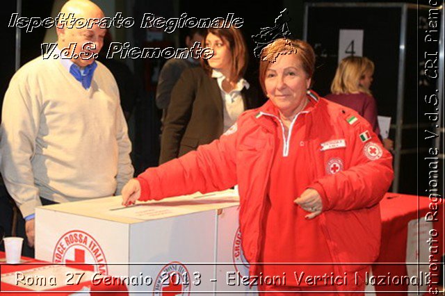 Roma 27 Gennaio 2013 - Elezioni Vertici Nazionali - Croce Rossa Italiana - Ispettorato Regionale Volontari del Piemonte