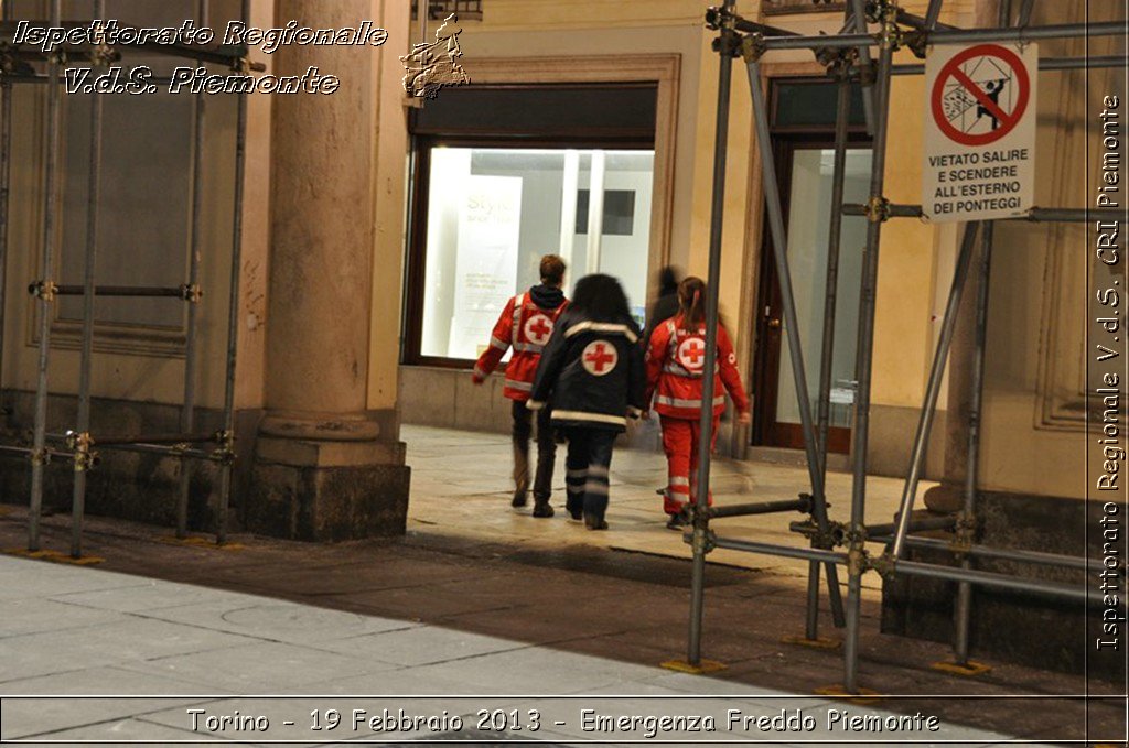 Torino - 19 Febbraio 2013 - Emergenza Freddo Piemonte - Croce Rossa Italiana - Ispettorato Regionale Volontari del Piemonte