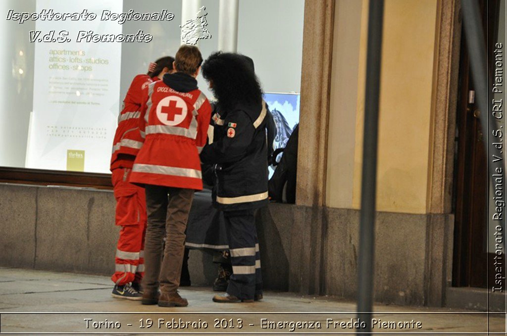 Torino - 19 Febbraio 2013 - Emergenza Freddo Piemonte - Croce Rossa Italiana - Ispettorato Regionale Volontari del Piemonte