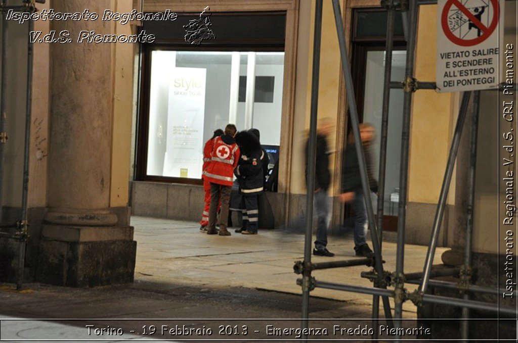 Torino - 19 Febbraio 2013 - Emergenza Freddo Piemonte - Croce Rossa Italiana - Ispettorato Regionale Volontari del Piemonte