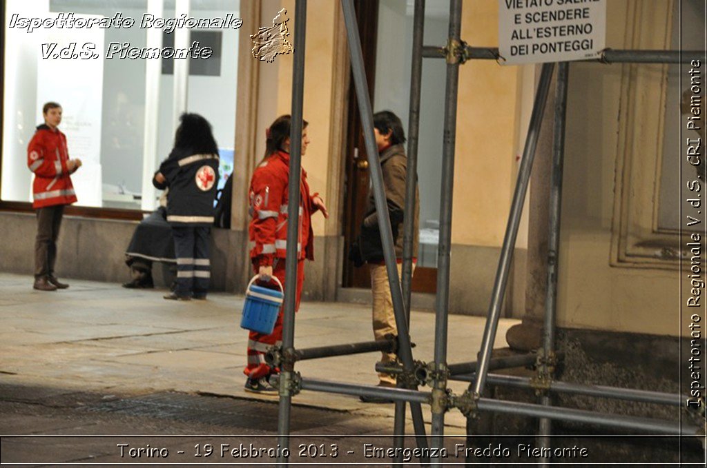 Torino - 19 Febbraio 2013 - Emergenza Freddo Piemonte - Croce Rossa Italiana - Ispettorato Regionale Volontari del Piemonte