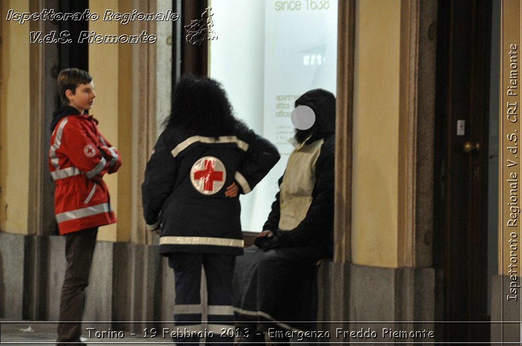 Torino - 19 Febbraio 2013 - Emergenza Freddo Piemonte - Croce Rossa Italiana - Ispettorato Regionale Volontari del Piemonte