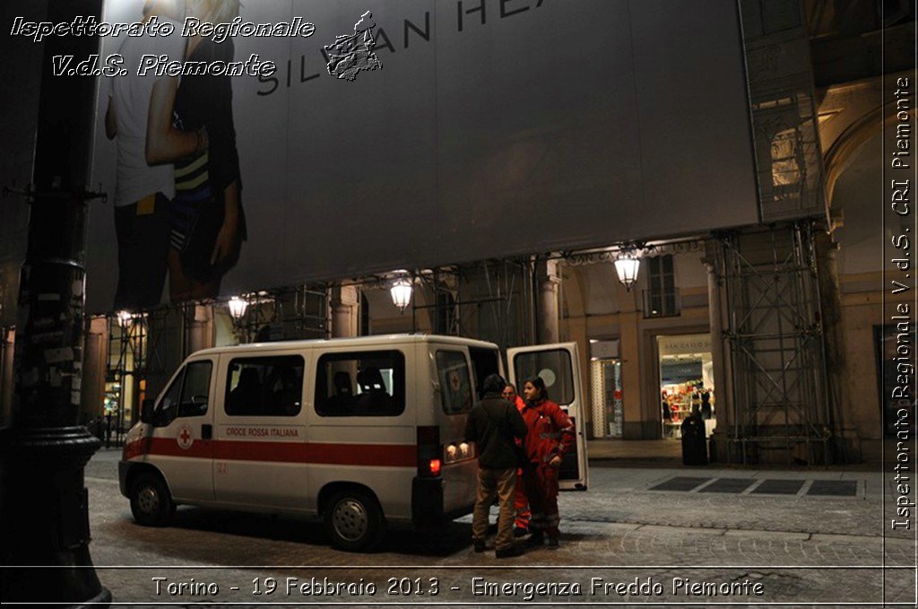 Torino - 19 Febbraio 2013 - Emergenza Freddo Piemonte - Croce Rossa Italiana - Ispettorato Regionale Volontari del Piemonte