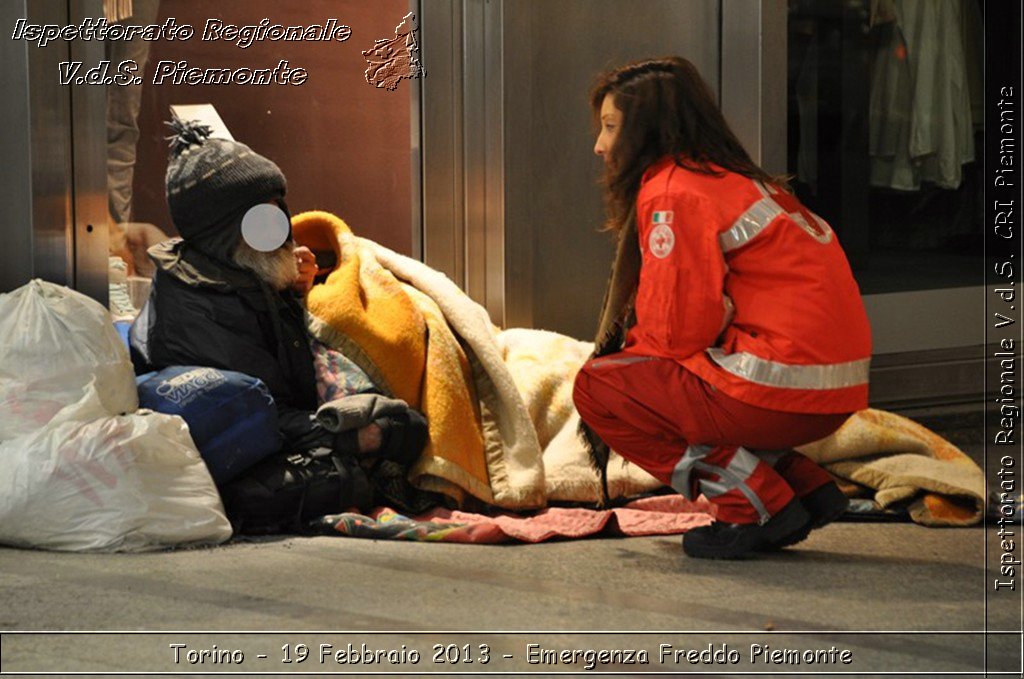 Torino - 19 Febbraio 2013 - Emergenza Freddo Piemonte - Croce Rossa Italiana - Ispettorato Regionale Volontari del Piemonte