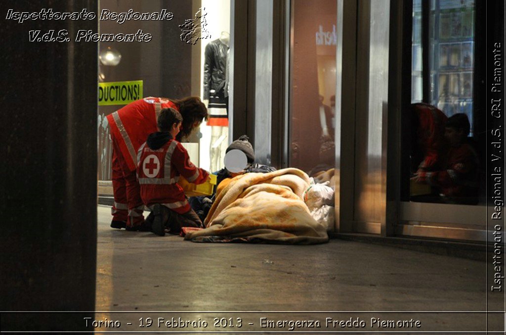 Torino - 19 Febbraio 2013 - Emergenza Freddo Piemonte - Croce Rossa Italiana - Ispettorato Regionale Volontari del Piemonte