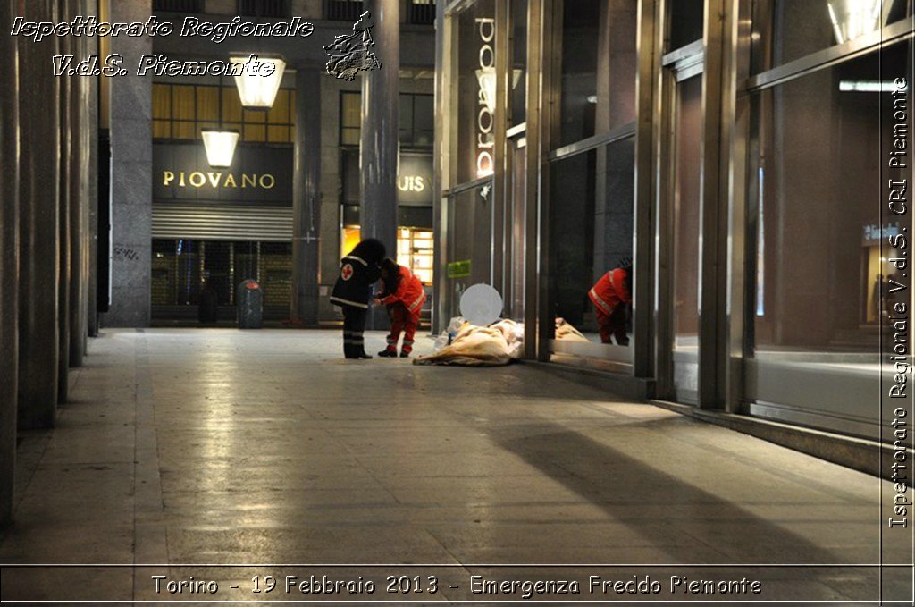 Torino - 19 Febbraio 2013 - Emergenza Freddo Piemonte - Croce Rossa Italiana - Ispettorato Regionale Volontari del Piemonte