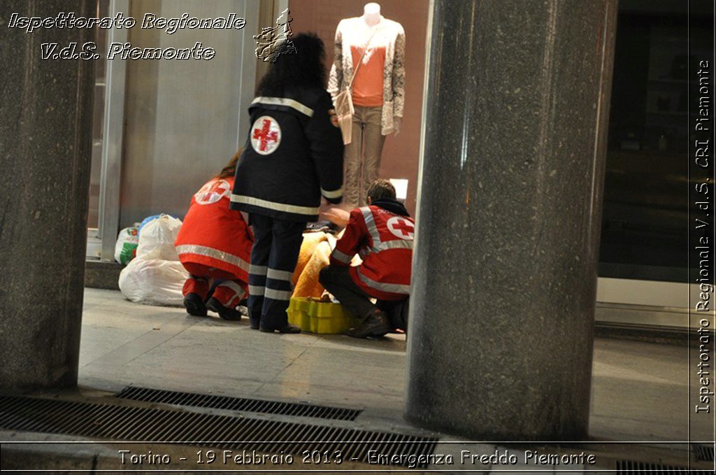 Torino - 19 Febbraio 2013 - Emergenza Freddo Piemonte - Croce Rossa Italiana - Ispettorato Regionale Volontari del Piemonte