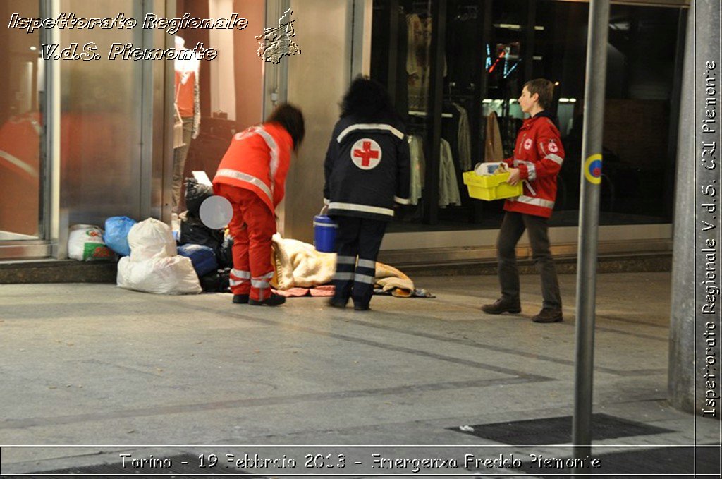 Torino - 19 Febbraio 2013 - Emergenza Freddo Piemonte - Croce Rossa Italiana - Ispettorato Regionale Volontari del Piemonte