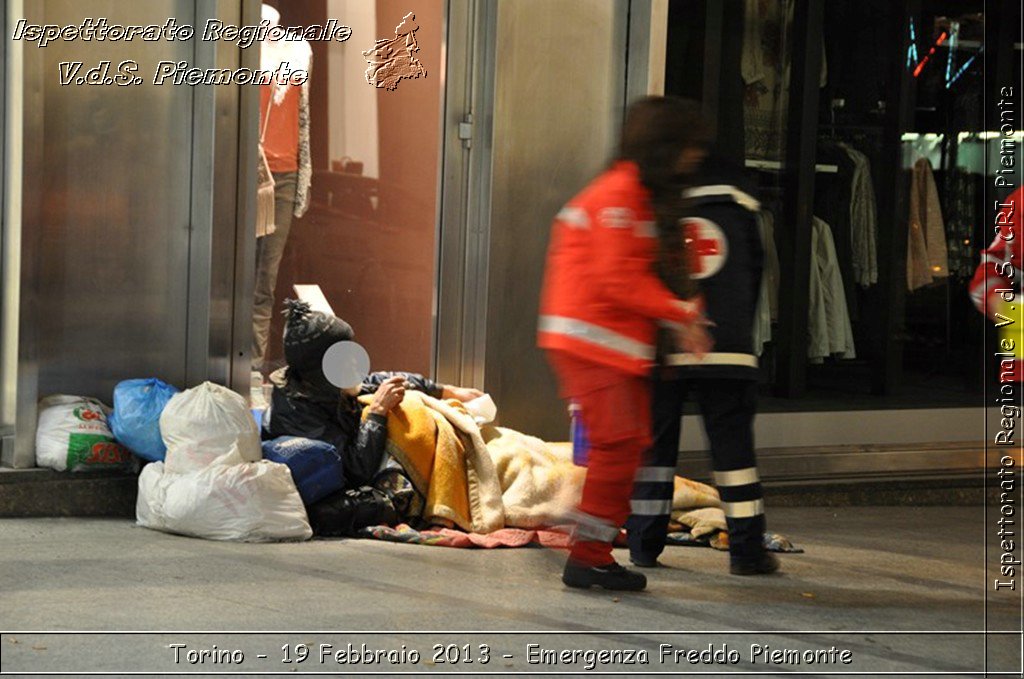 Torino - 19 Febbraio 2013 - Emergenza Freddo Piemonte - Croce Rossa Italiana - Ispettorato Regionale Volontari del Piemonte