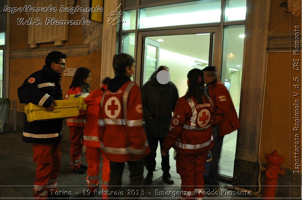 Torino - 19 Febbraio 2013 - Emergenza Freddo Piemonte - Croce Rossa Italiana - Ispettorato Regionale Volontari del Piemonte