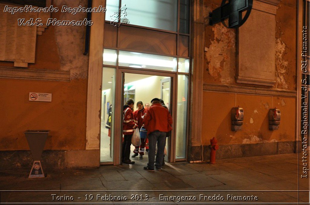 Torino - 19 Febbraio 2013 - Emergenza Freddo Piemonte - Croce Rossa Italiana - Ispettorato Regionale Volontari del Piemonte