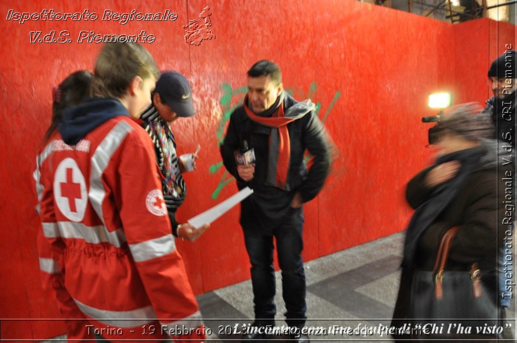 Torino - 19 Febbraio 2013 - Emergenza Freddo Piemonte - Croce Rossa Italiana - Ispettorato Regionale Volontari del Piemonte