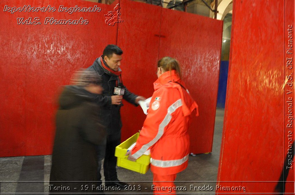 Torino - 19 Febbraio 2013 - Emergenza Freddo Piemonte - Croce Rossa Italiana - Ispettorato Regionale Volontari del Piemonte