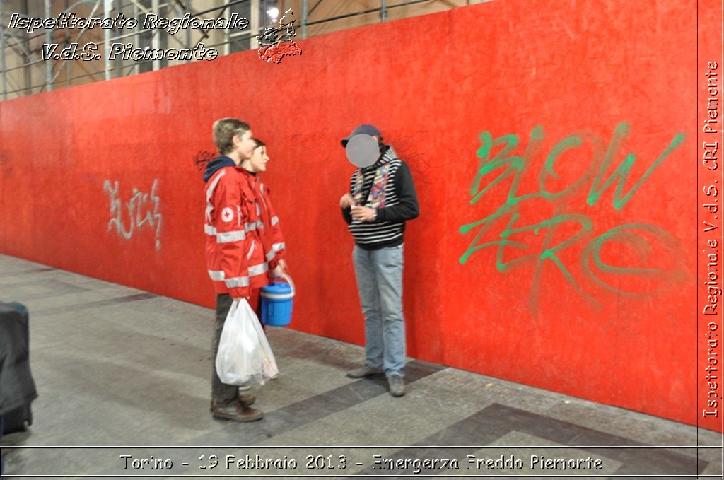 Torino - 19 Febbraio 2013 - Emergenza Freddo Piemonte - Croce Rossa Italiana - Ispettorato Regionale Volontari del Piemonte