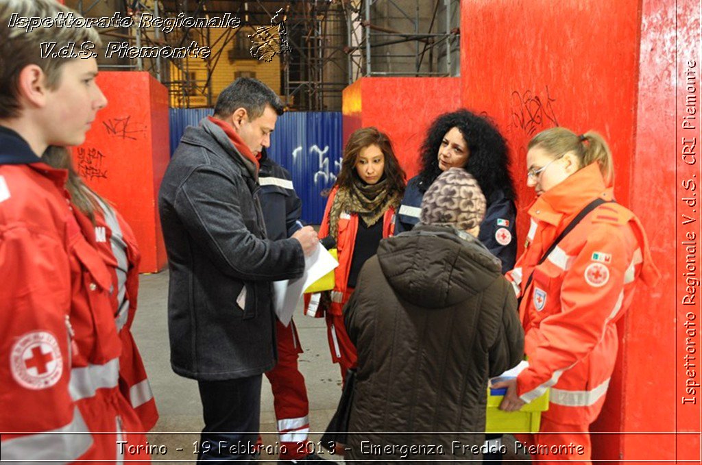 Torino - 19 Febbraio 2013 - Emergenza Freddo Piemonte - Croce Rossa Italiana - Ispettorato Regionale Volontari del Piemonte