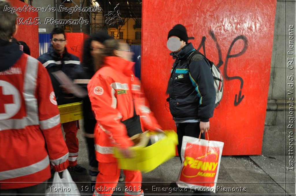 Torino - 19 Febbraio 2013 - Emergenza Freddo Piemonte - Croce Rossa Italiana - Ispettorato Regionale Volontari del Piemonte