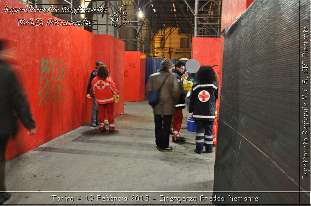 Torino - 19 Febbraio 2013 - Emergenza Freddo Piemonte - Croce Rossa Italiana - Ispettorato Regionale Volontari del Piemonte