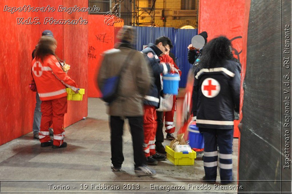 Torino - 19 Febbraio 2013 - Emergenza Freddo Piemonte - Croce Rossa Italiana - Ispettorato Regionale Volontari del Piemonte