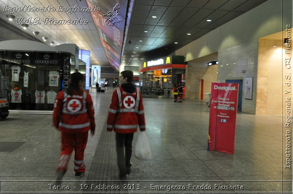 Torino - 19 Febbraio 2013 - Emergenza Freddo Piemonte - Croce Rossa Italiana - Ispettorato Regionale Volontari del Piemonte