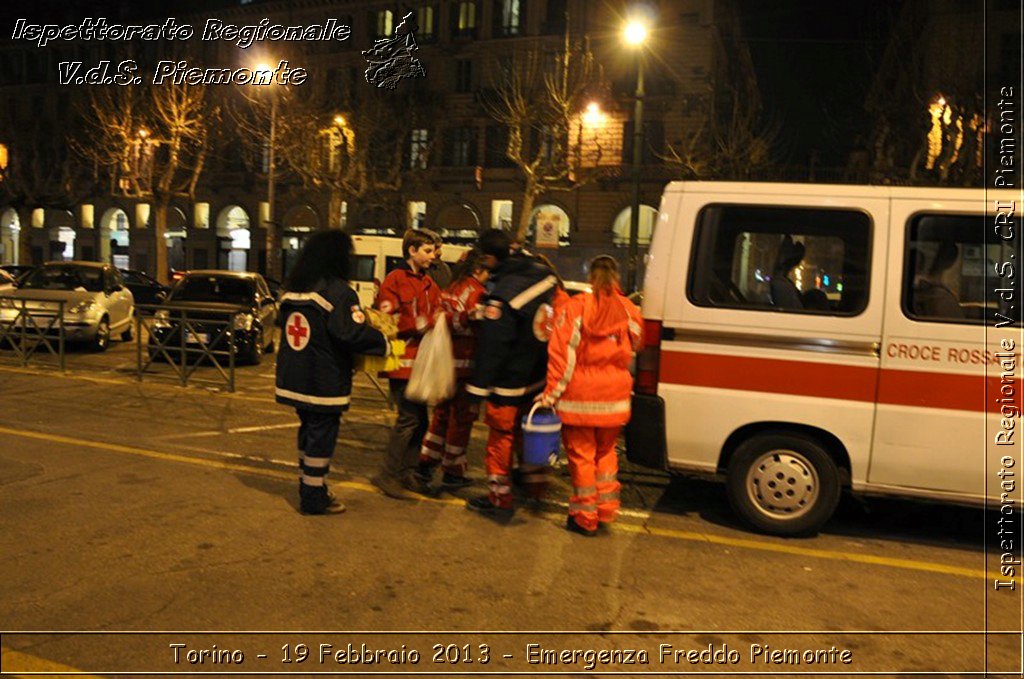 Torino - 19 Febbraio 2013 - Emergenza Freddo Piemonte - Croce Rossa Italiana - Ispettorato Regionale Volontari del Piemonte