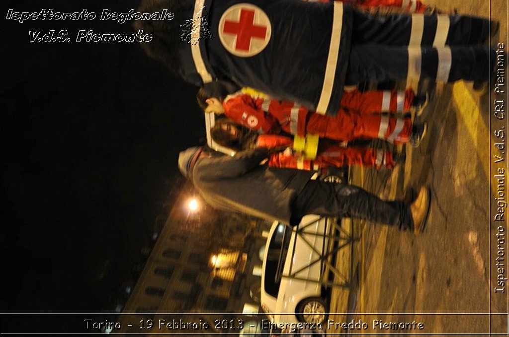 Torino - 19 Febbraio 2013 - Emergenza Freddo Piemonte - Croce Rossa Italiana - Ispettorato Regionale Volontari del Piemonte