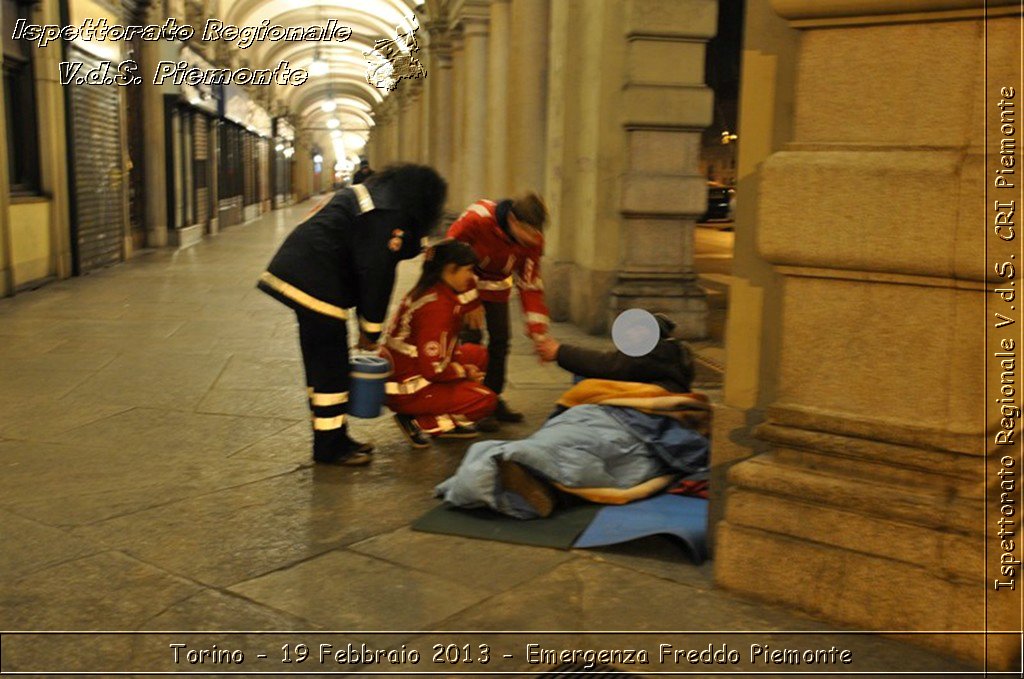 Torino - 19 Febbraio 2013 - Emergenza Freddo Piemonte - Croce Rossa Italiana - Ispettorato Regionale Volontari del Piemonte