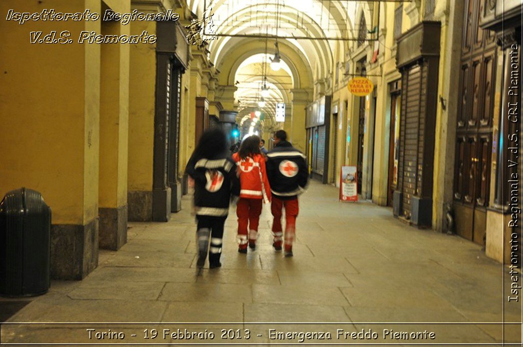 Torino - 19 Febbraio 2013 - Emergenza Freddo Piemonte - Croce Rossa Italiana - Ispettorato Regionale Volontari del Piemonte