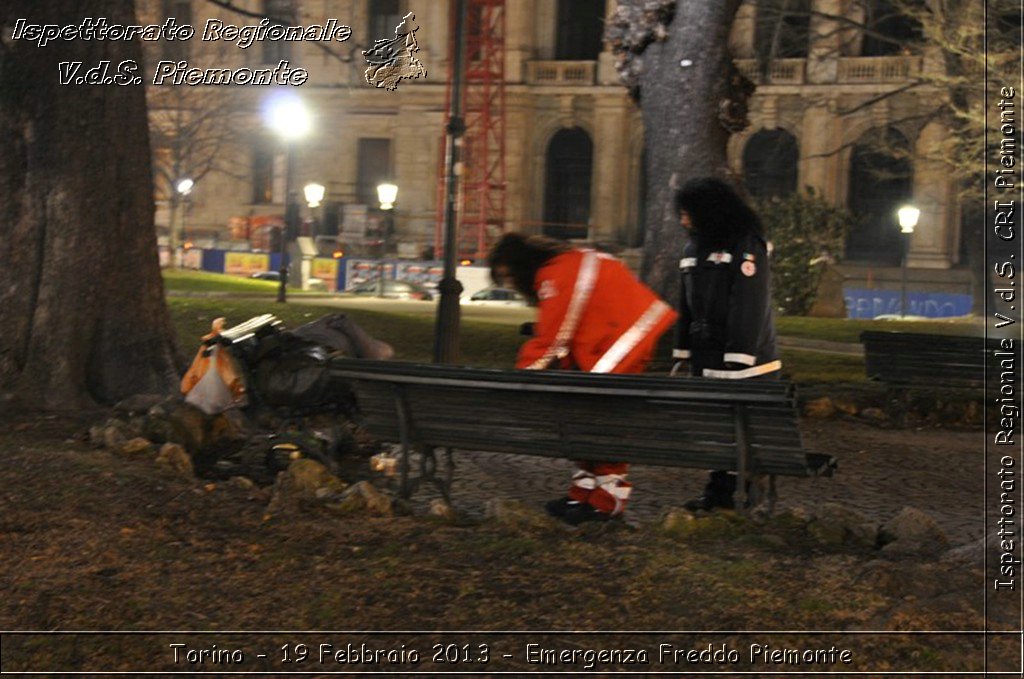 Torino - 19 Febbraio 2013 - Emergenza Freddo Piemonte - Croce Rossa Italiana - Ispettorato Regionale Volontari del Piemonte