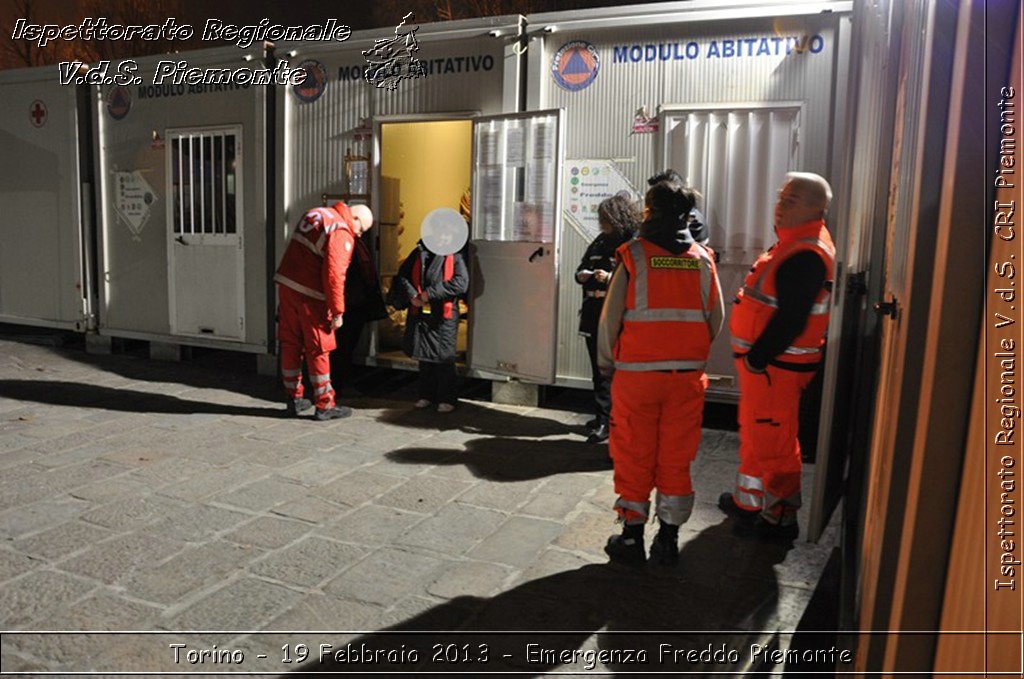 Torino - 19 Febbraio 2013 - Emergenza Freddo Piemonte - Croce Rossa Italiana - Ispettorato Regionale Volontari del Piemonte