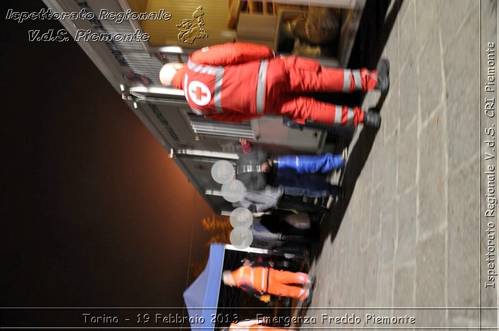 Torino - 19 Febbraio 2013 - Emergenza Freddo Piemonte - Croce Rossa Italiana - Ispettorato Regionale Volontari del Piemonte