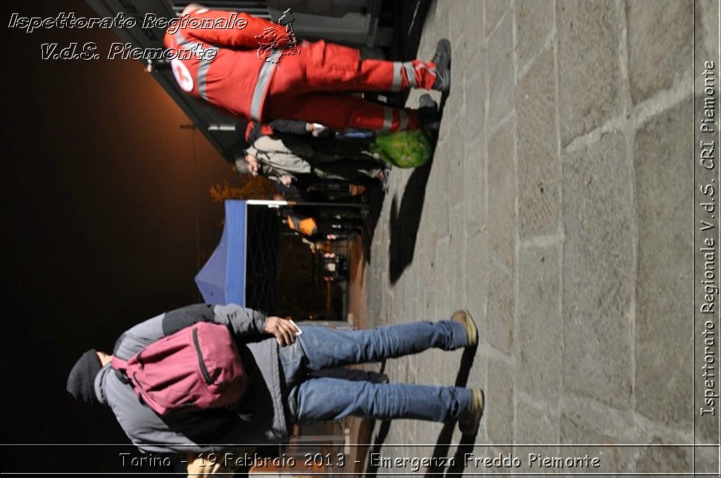 Torino - 19 Febbraio 2013 - Emergenza Freddo Piemonte - Croce Rossa Italiana - Ispettorato Regionale Volontari del Piemonte