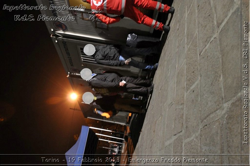 Torino - 19 Febbraio 2013 - Emergenza Freddo Piemonte - Croce Rossa Italiana - Ispettorato Regionale Volontari del Piemonte