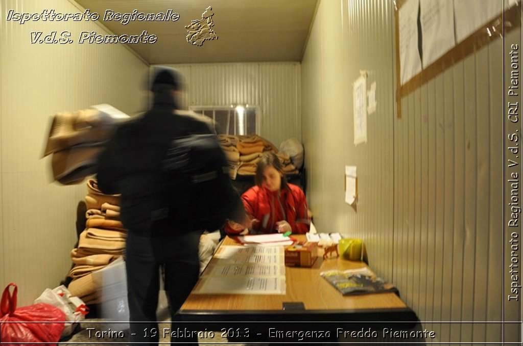 Torino - 19 Febbraio 2013 - Emergenza Freddo Piemonte - Croce Rossa Italiana - Ispettorato Regionale Volontari del Piemonte