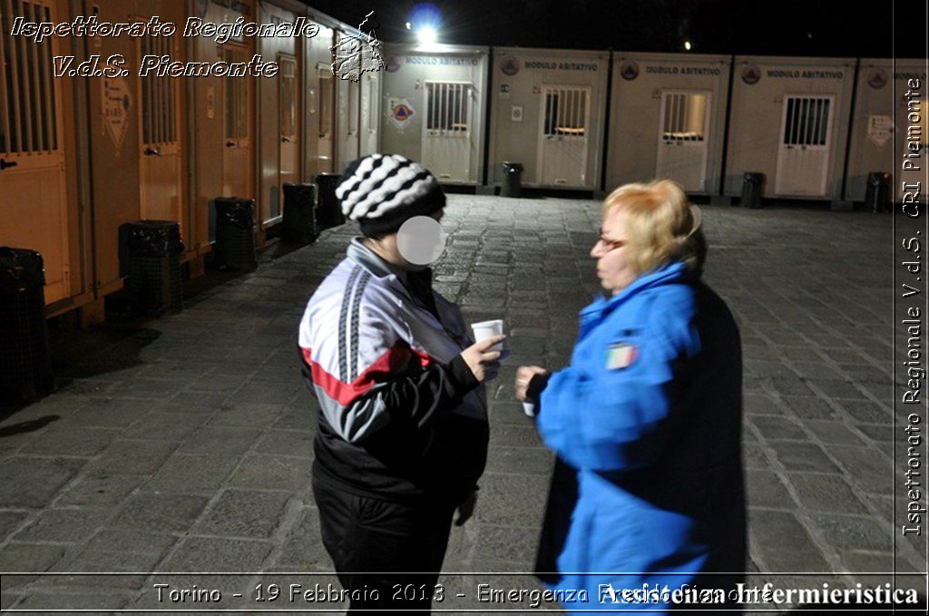 Torino - 19 Febbraio 2013 - Emergenza Freddo Piemonte - Croce Rossa Italiana - Ispettorato Regionale Volontari del Piemonte