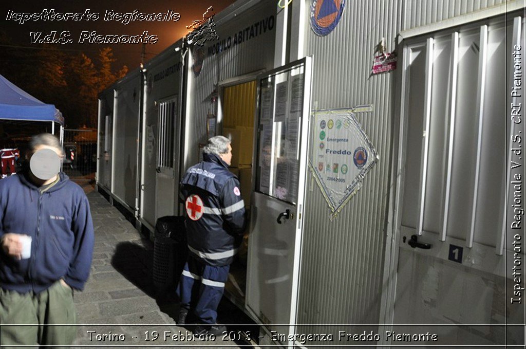 Torino - 19 Febbraio 2013 - Emergenza Freddo Piemonte - Croce Rossa Italiana - Ispettorato Regionale Volontari del Piemonte