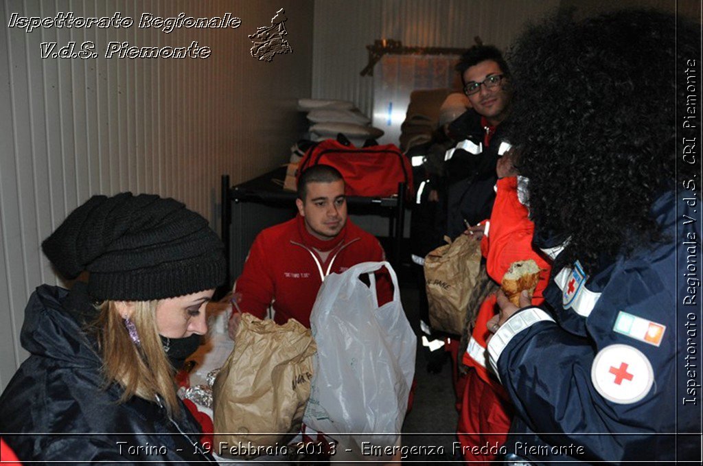 Torino - 19 Febbraio 2013 - Emergenza Freddo Piemonte - Croce Rossa Italiana - Ispettorato Regionale Volontari del Piemonte