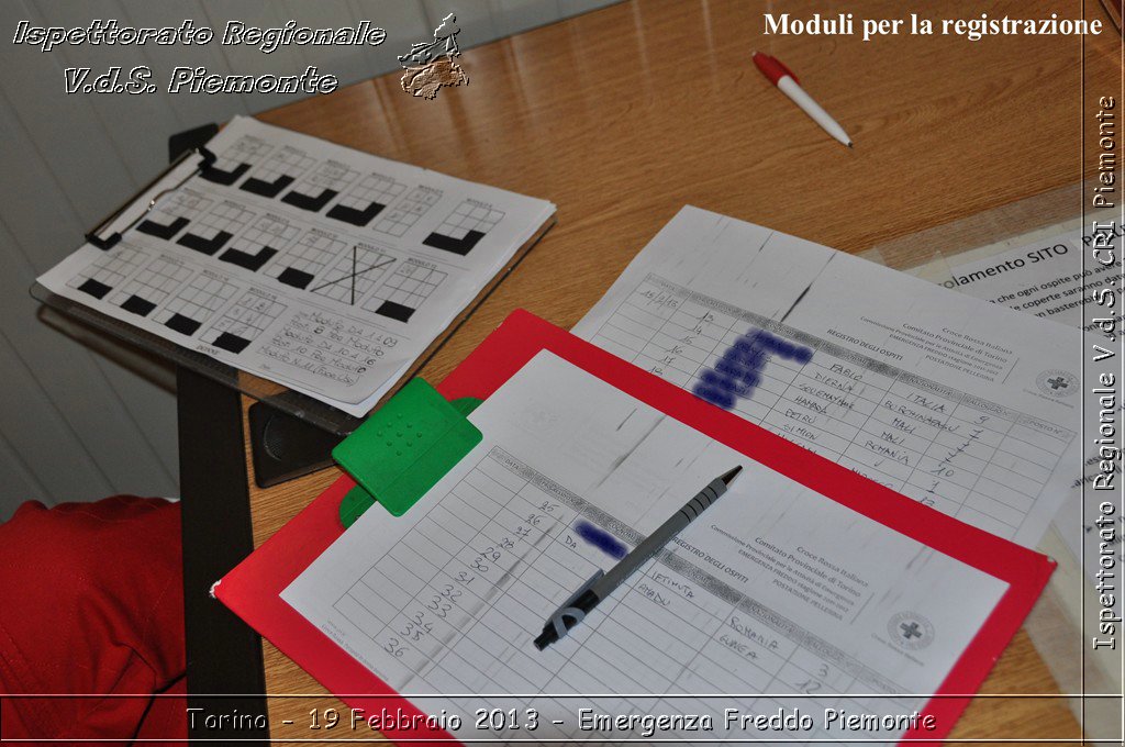 Torino - 19 Febbraio 2013 - Emergenza Freddo Piemonte - Croce Rossa Italiana - Ispettorato Regionale Volontari del Piemonte