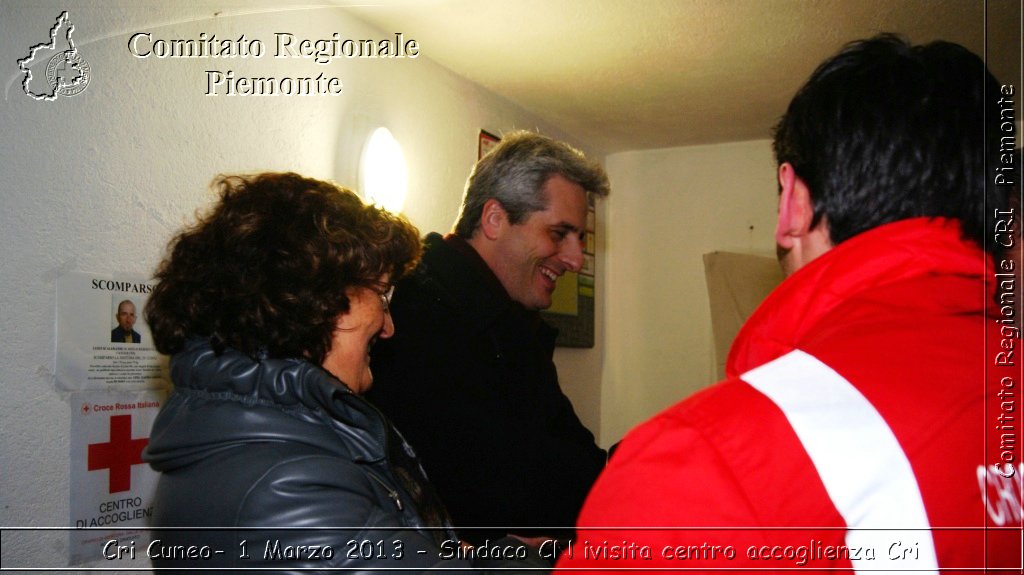 Cri Cuneo-  1 Marzo 2013 - Sindaco CN visita centro accoglienza Cri - Croce Rossa Italiana - Comitato Regionale del Piemonte