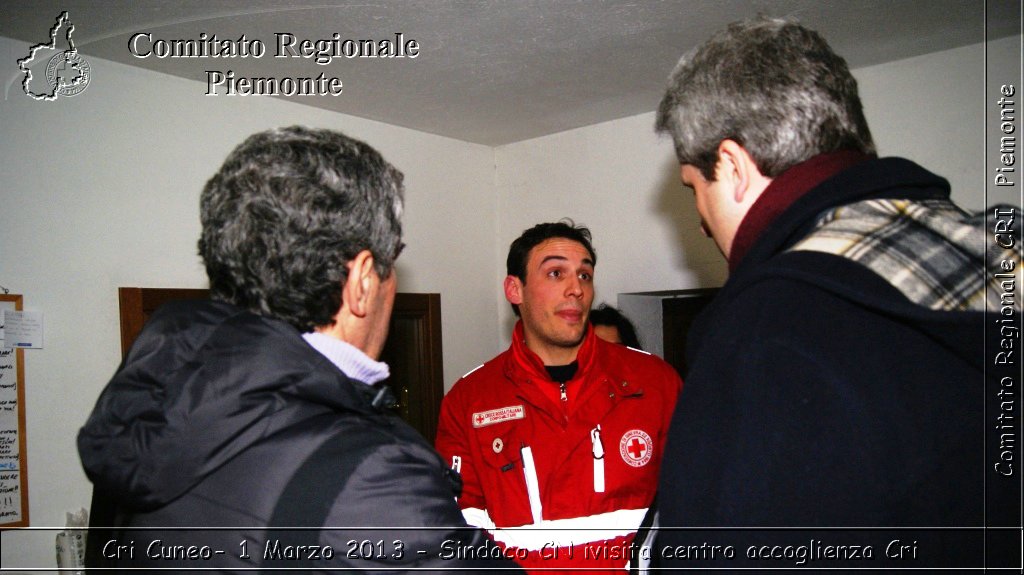 Cri Cuneo-  1 Marzo 2013 - Sindaco CN visita centro accoglienza Cri - Croce Rossa Italiana - Comitato Regionale del Piemonte