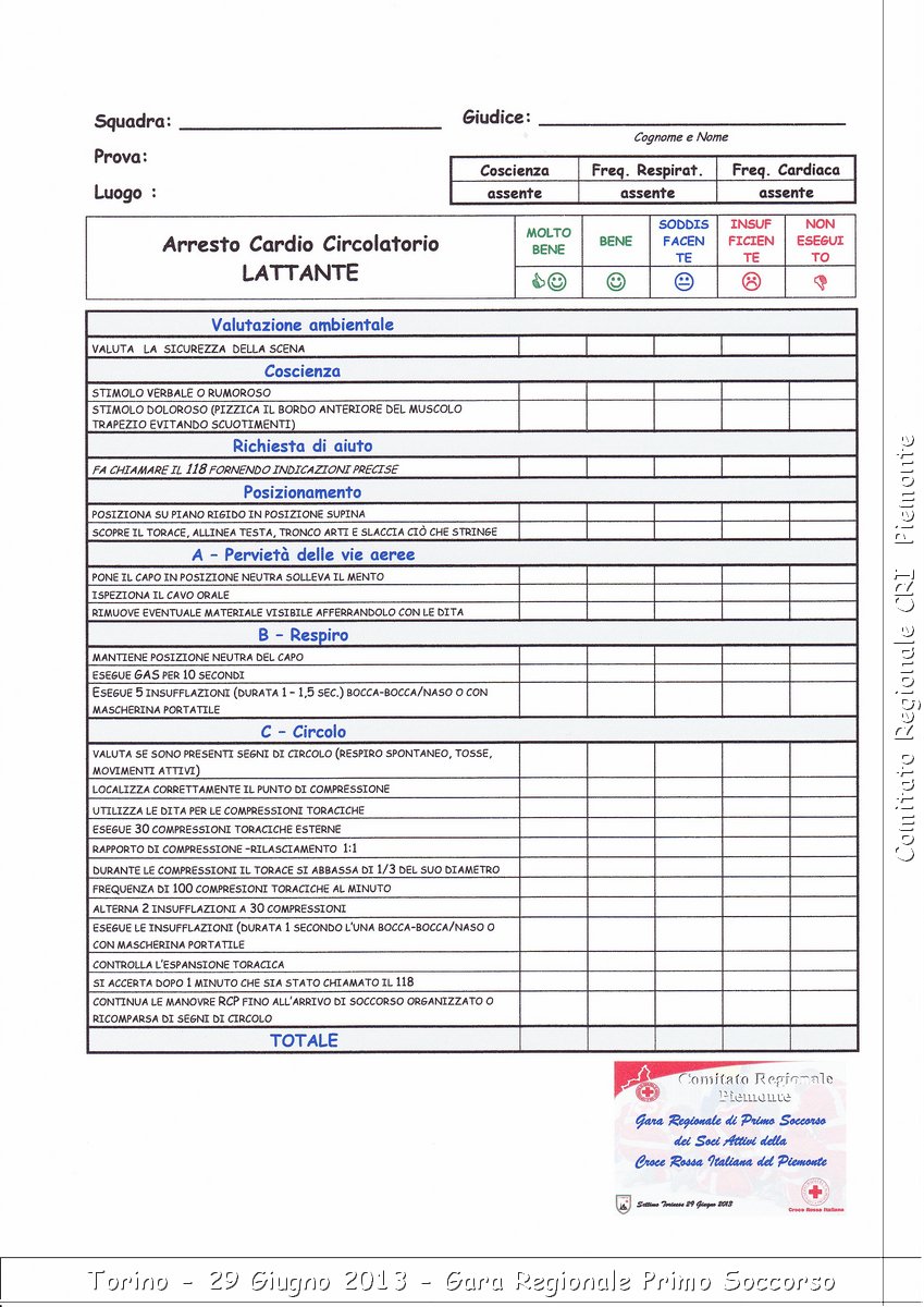 Torino - 29 Giugno 2013 - Gara Regionale Primo Soccorso - Croce Rossa Italiana - Comitato Regionale del Piemonte
