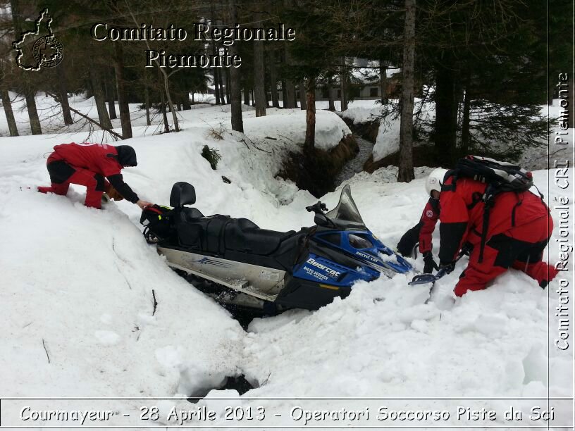 Courmayeur - 28 Aprile 2013 - Operatori Soccorso Piste da Sci - Croce Rossa Italiana - Comitato Regionale del Piemonte