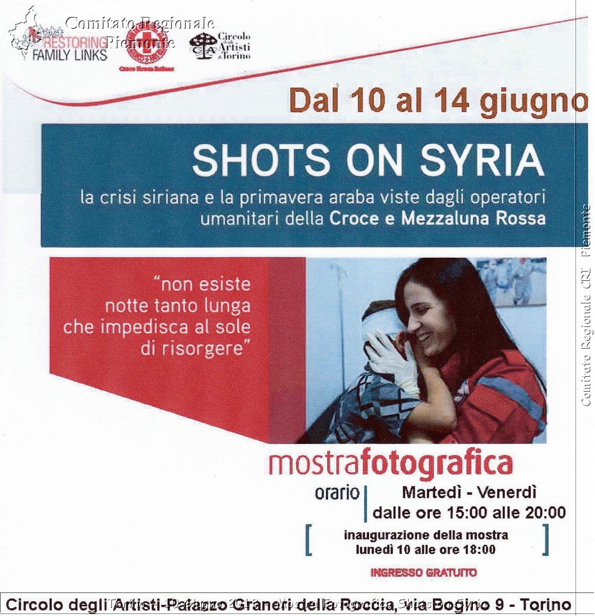 Torino - 10 Giugno 2013 - Mostra Fotografica Shots on Syria - Croce Rossa Italiana - Comitato Regionale del Piemonte