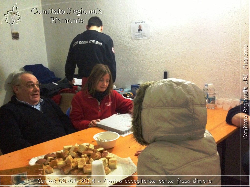 Cuneo: 08-01-2014 - Centro accoglienza senza fissa dimora - Comitato Regionale del Piemonte