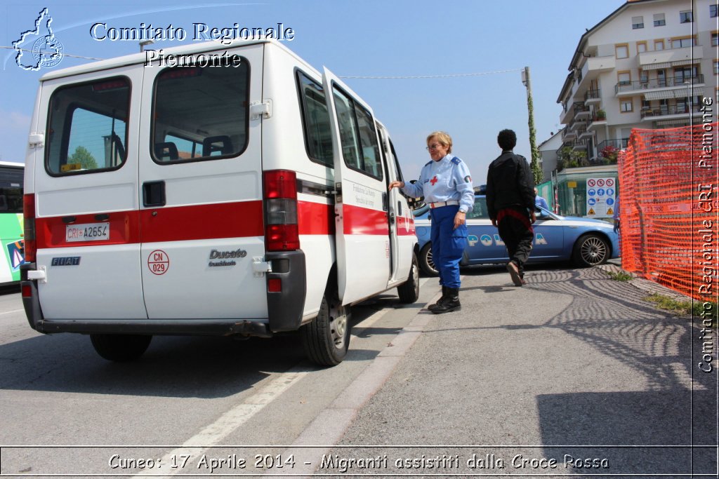 Cuneo 17 Aprile 2014 - Migranti assistiti dalla Croce Rossa - Comitato Regionale del Piemonte