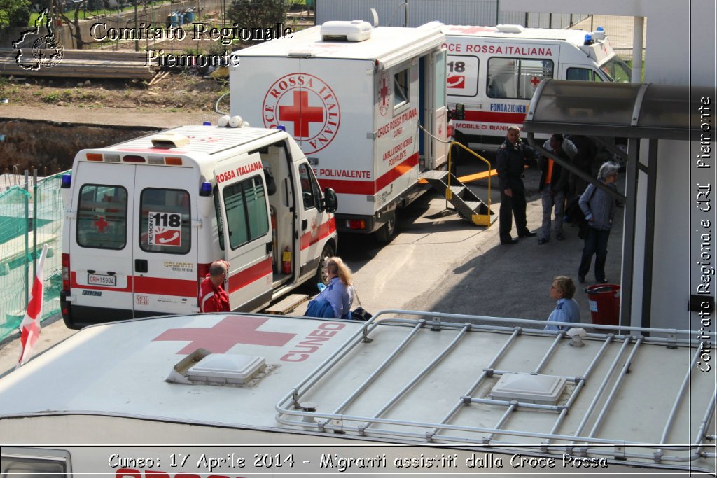 Cuneo 17 Aprile 2014 - Migranti assistiti dalla Croce Rossa - Comitato Regionale del Piemonte