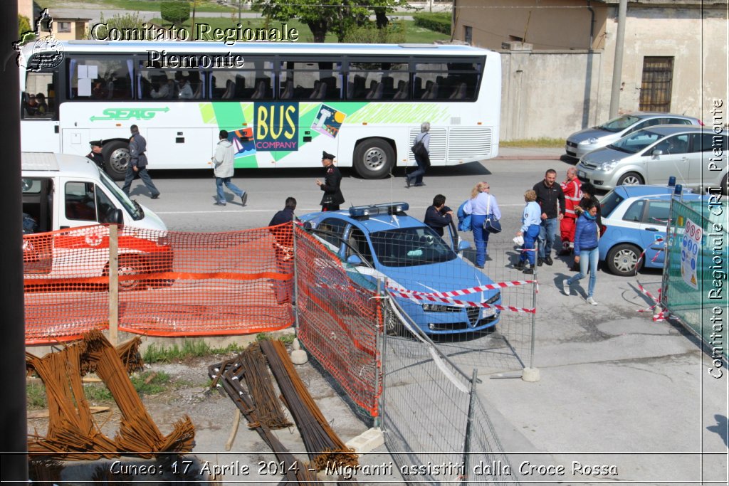 Cuneo 17 Aprile 2014 - Migranti assistiti dalla Croce Rossa - Comitato Regionale del Piemonte