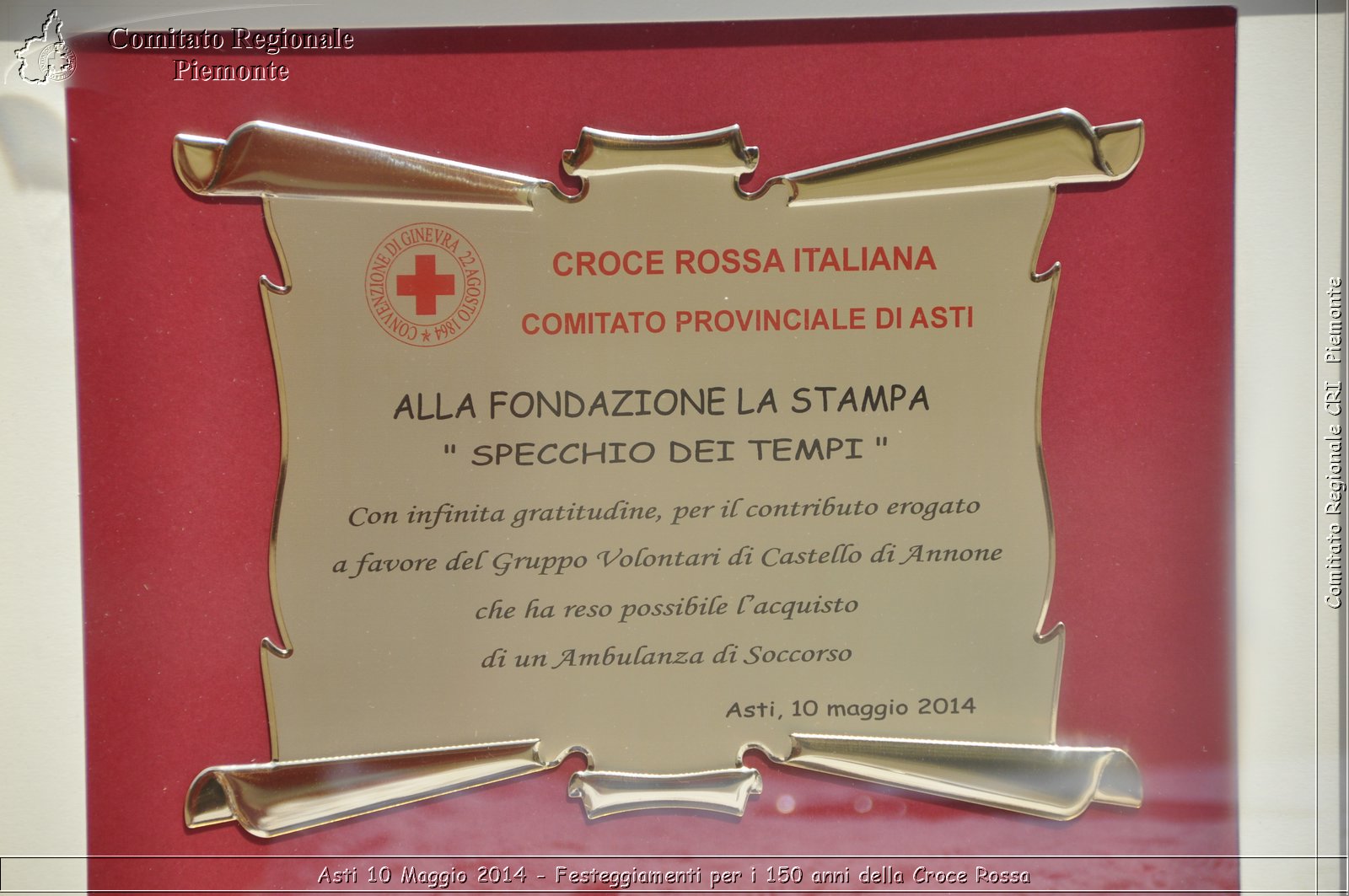 Asti 10 Maggio 2014 - Festeggiamenti per i 150 anni della Croce Rossa - Comitato Regionale del Piemonte