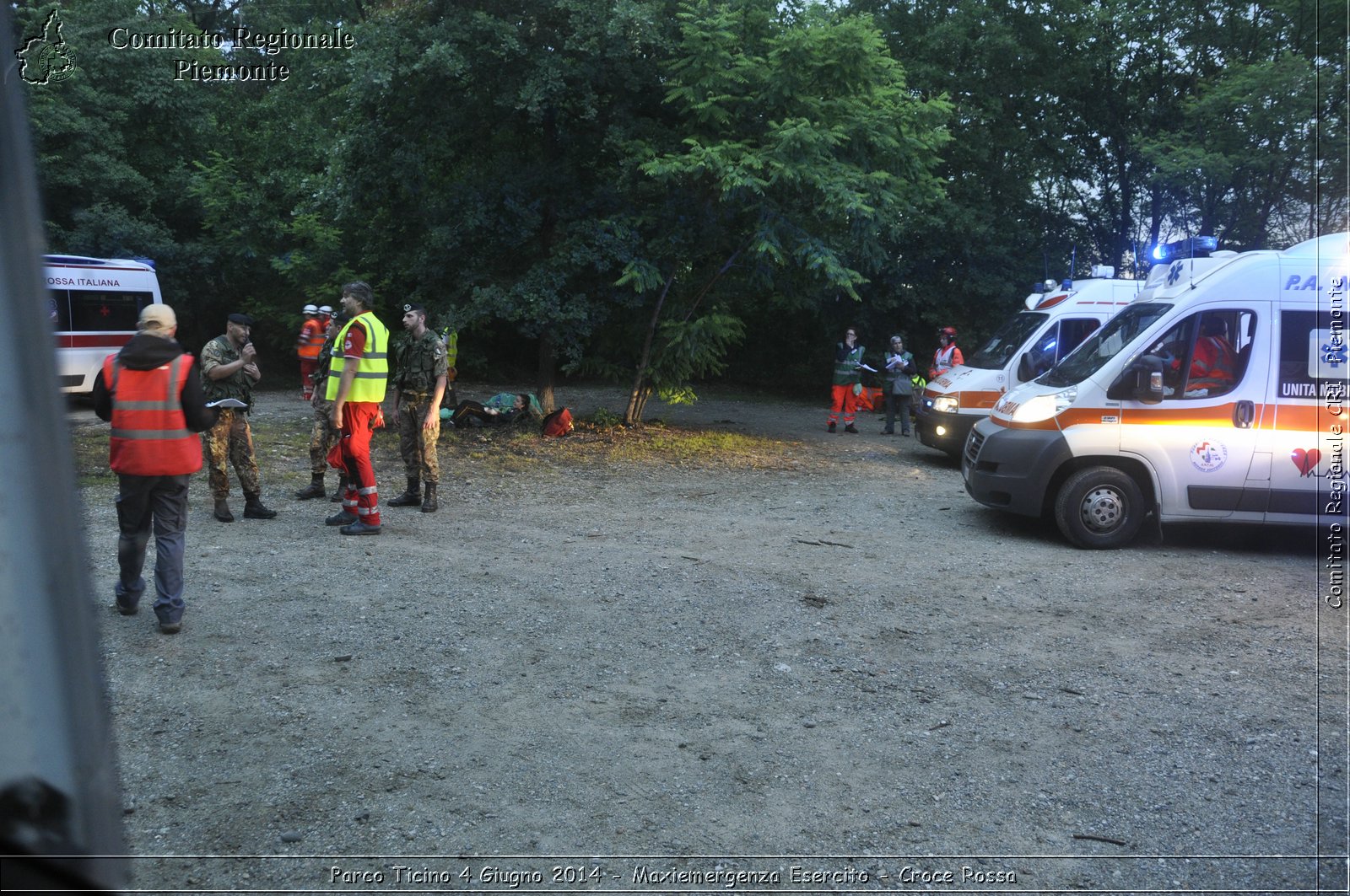 Parco Ticino 4 Giugno 2014 - Maxiemergenza Esercito - Croce Rossa - Comitato Regionale del Piemonte